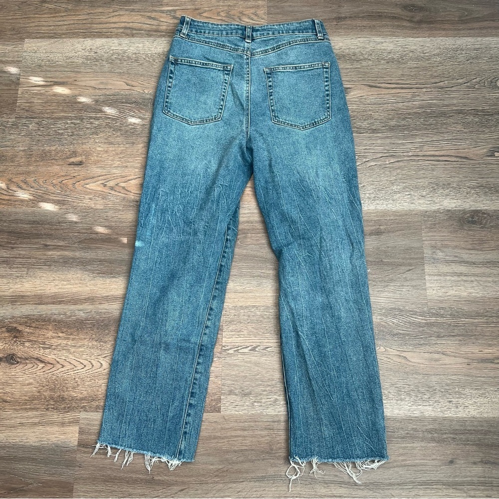 Sincerely Jules Distressed Ripped Blue Jeans Light Wash Size 29 Straight - Picture 3 of 7